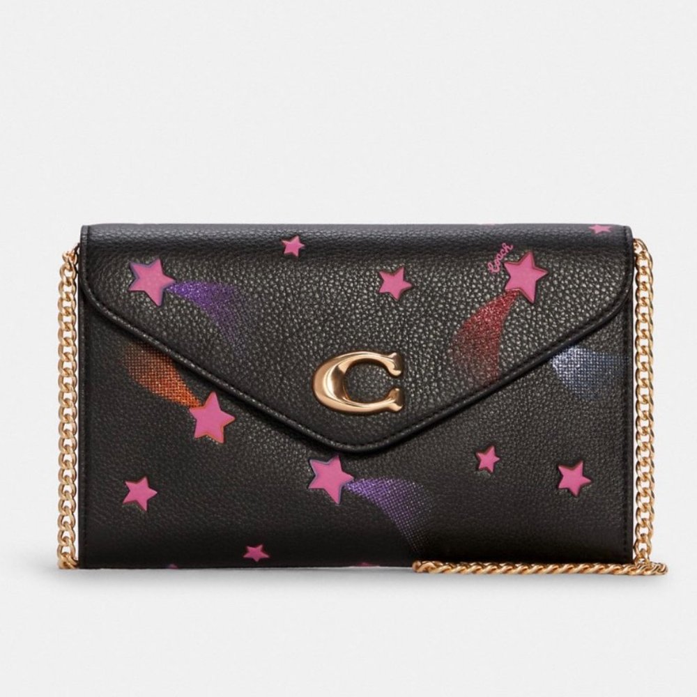 Tammie Clutch Crossbody With Disco Star Print